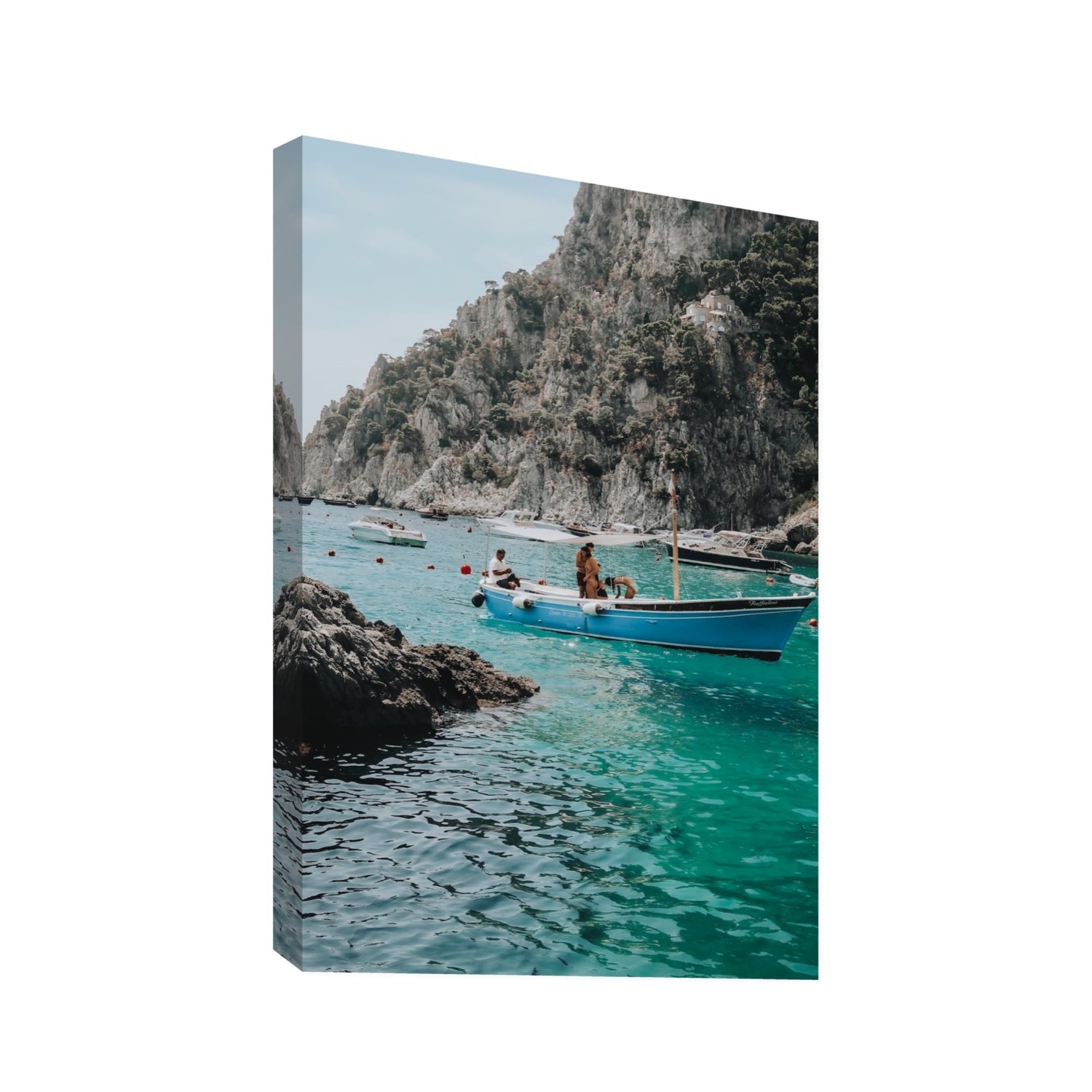 Emerald Escape fine art print, Capri, Italy, Statement, Stretched Canvas