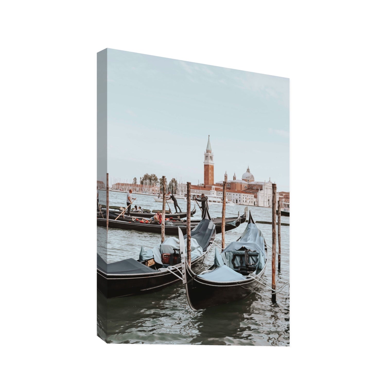 Italian Commute Venice Italian Mediterranean decor wall art Statement stretched canvas print