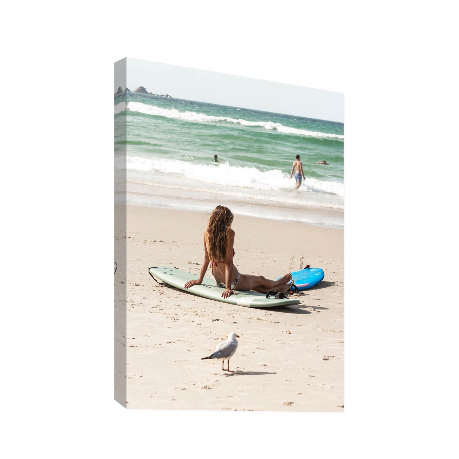 Carissa Byron Bay Surf coastal wall art Statement stretched canvas print