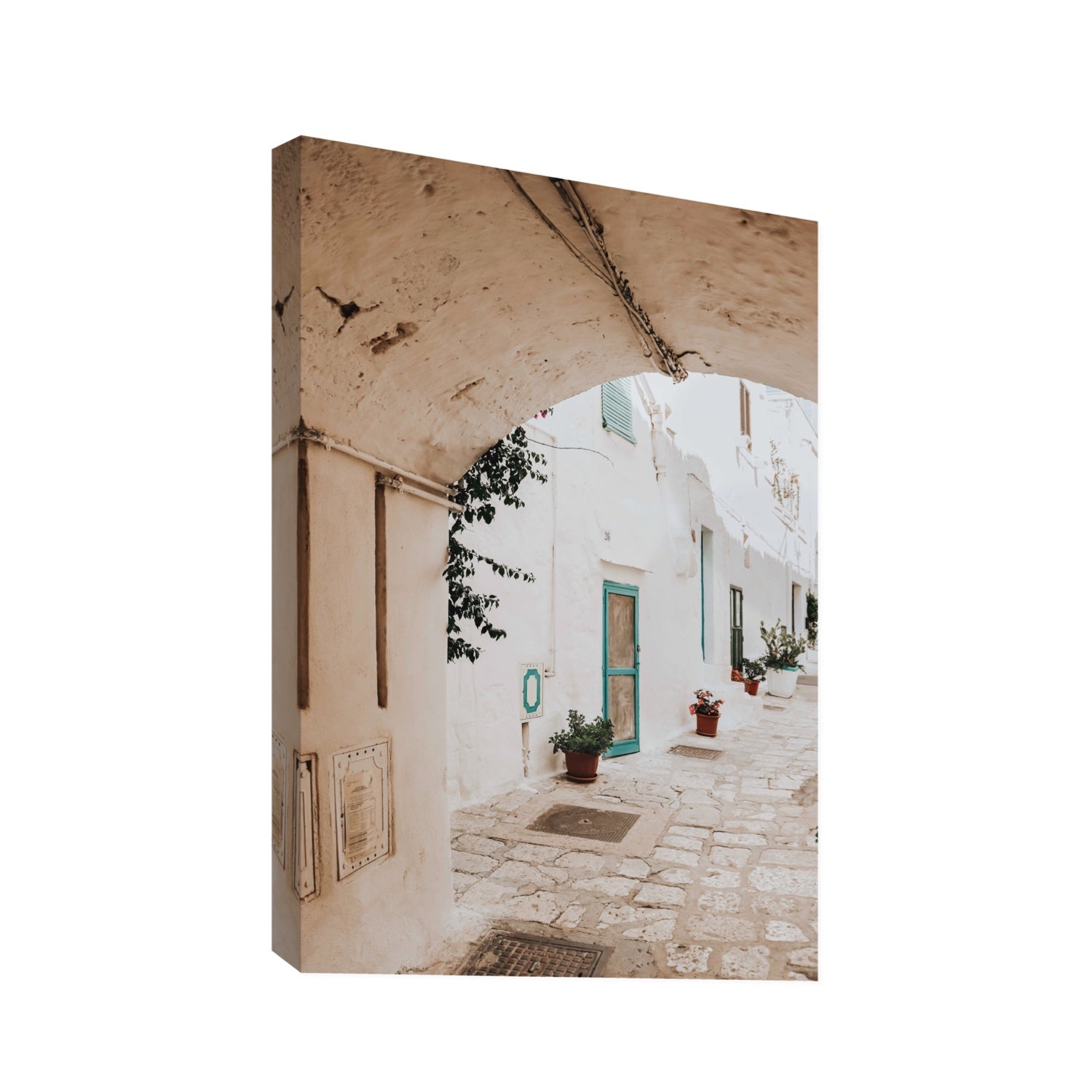 La Citta Bianca Puglia La Città Bianca wall art Statement stretched canvas print