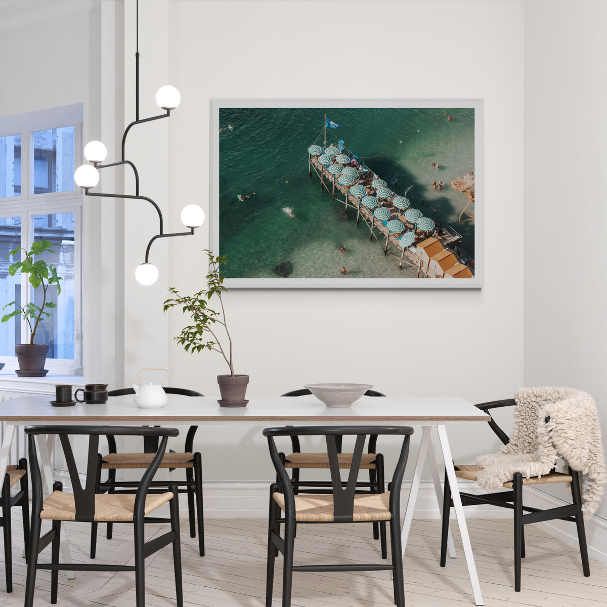 Sorrento Shangri La Sorrento coastal Italian wall art framed print styled in a room view 2