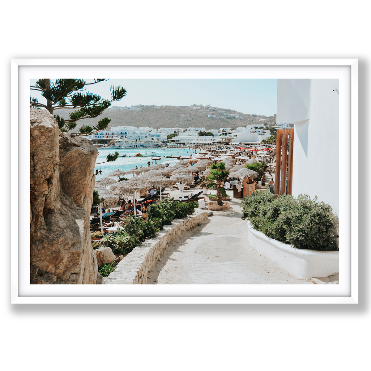 Kalimera Mykonos Greek island wall art main fine art print image