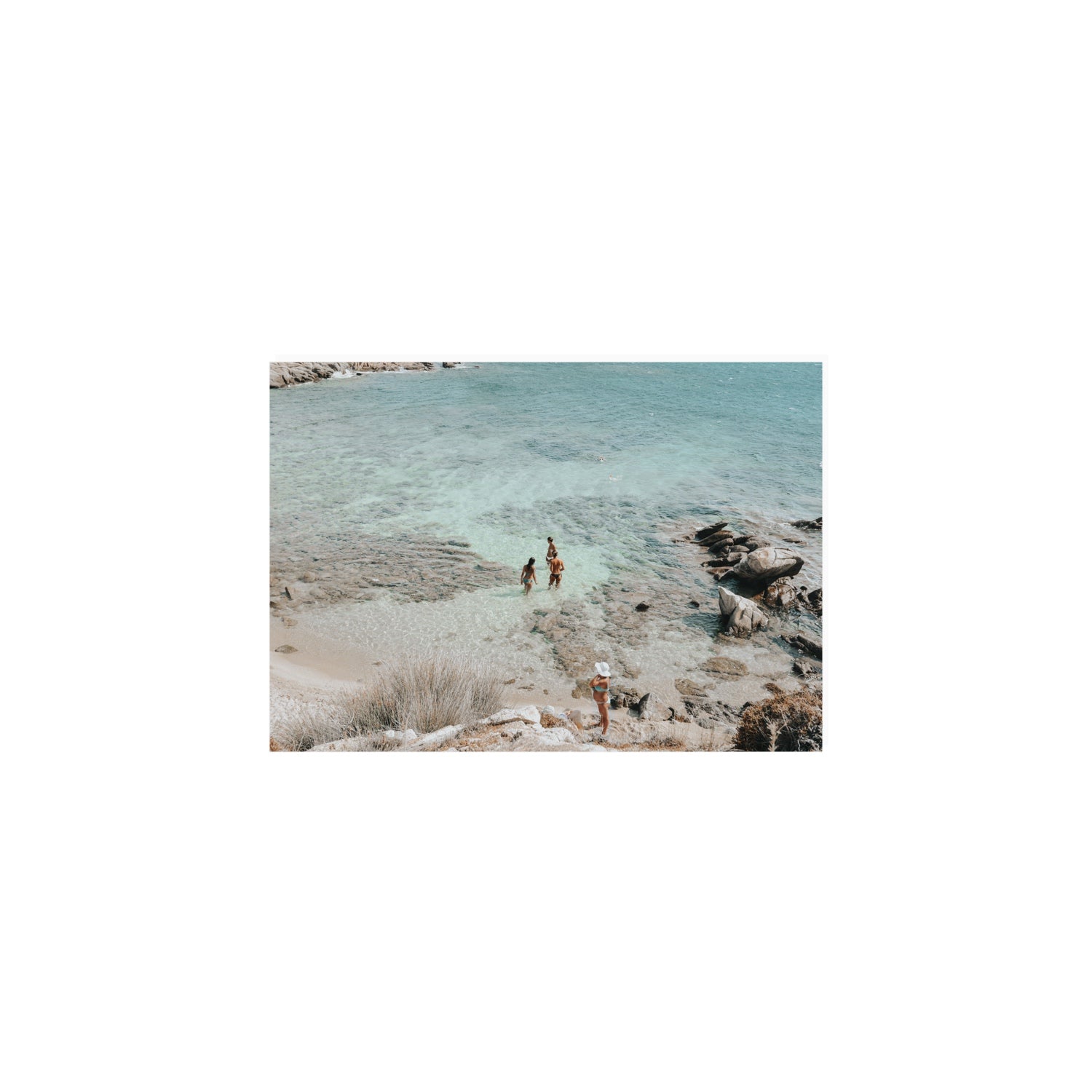 Easy On The Eyes Mykonos Greek island wall art A5, 21 x 14.8 cm unframed fine art canvas
