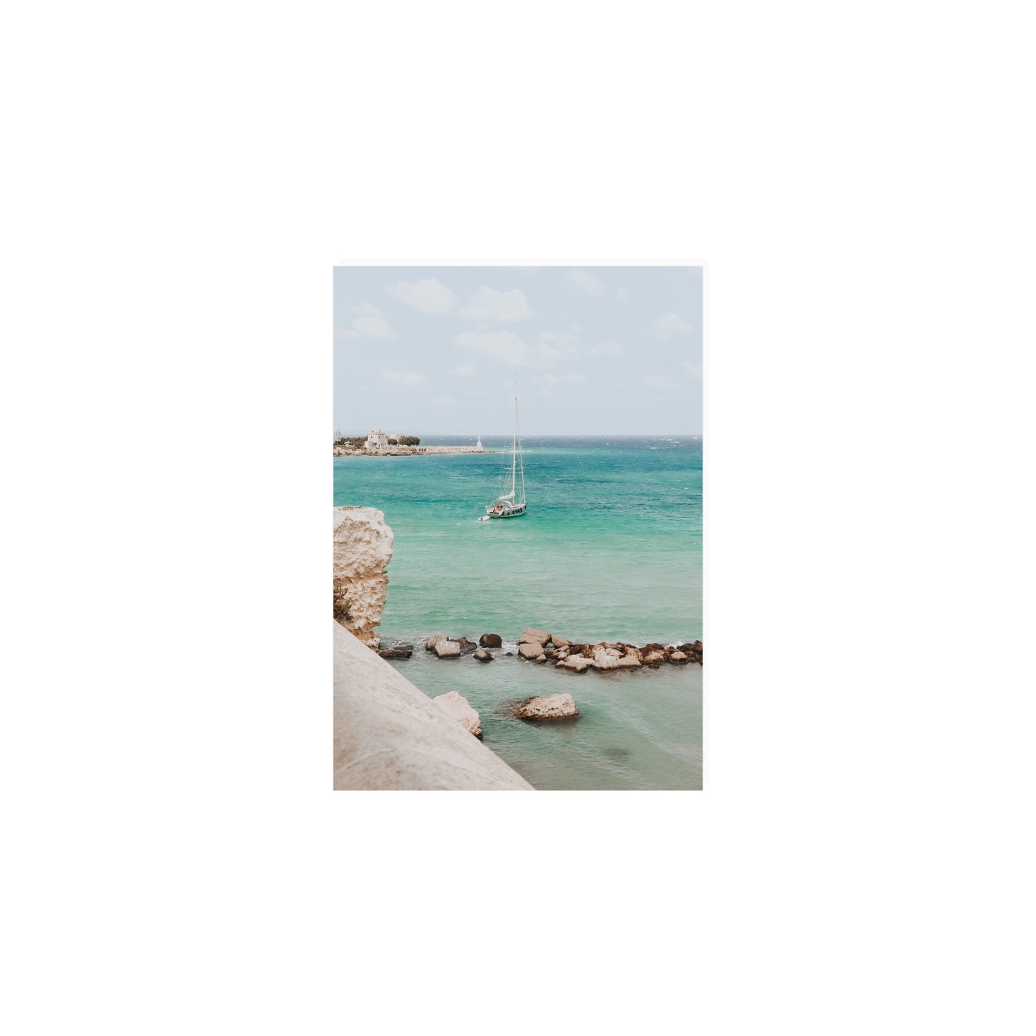 Seafarer's Dream Puglia Seafarer’s Dream coastal wall art A5, 21 x 14.8 cm unframed fine art canvas