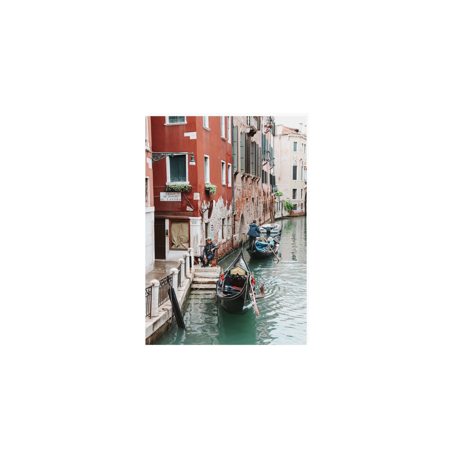 The Merchant Venice Canal Italian wall art A5, 21 x 14.8 cm unframed fine art canvas