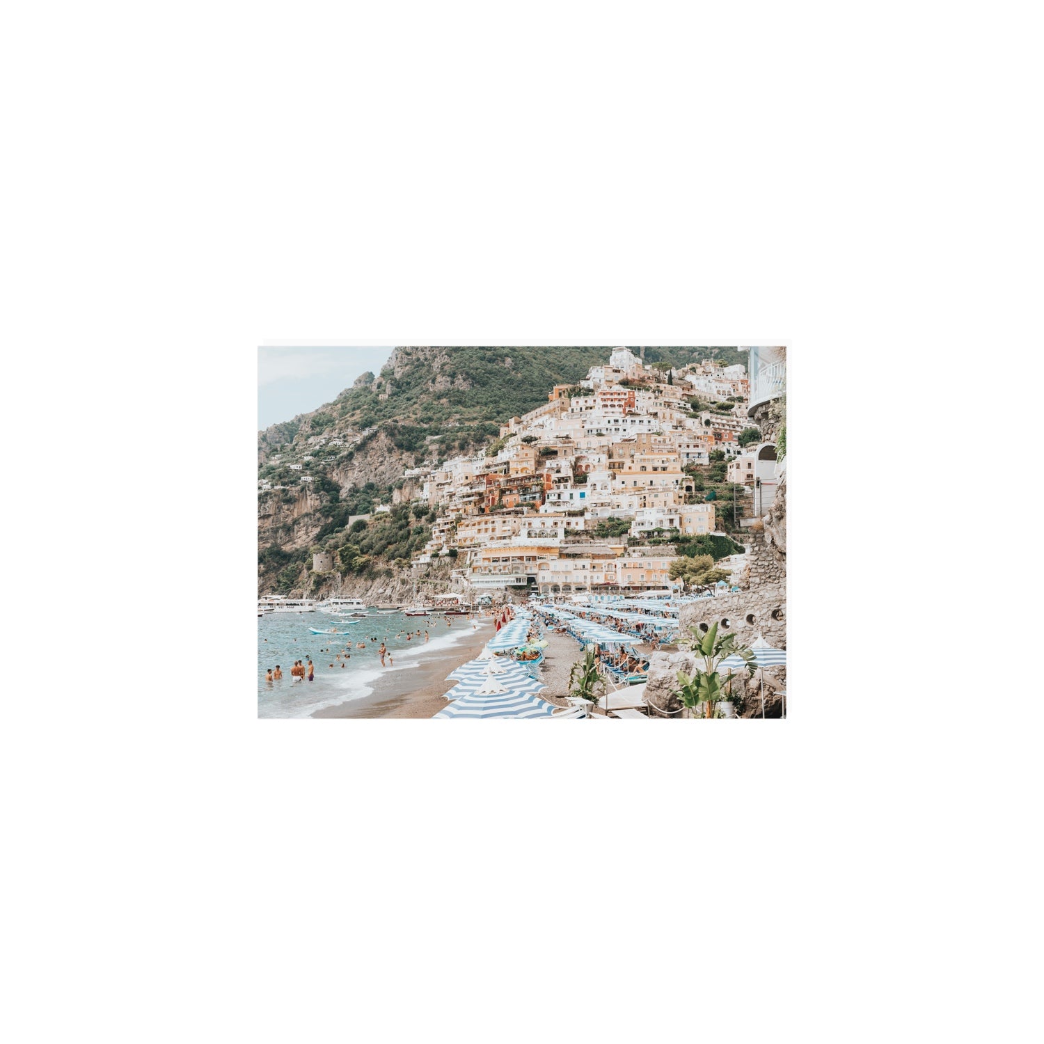 Villagio Sul Mare fine art print, Positano, Italy, A5 · 21 x 14.8 cm, Unframed, Fine Art Canvas