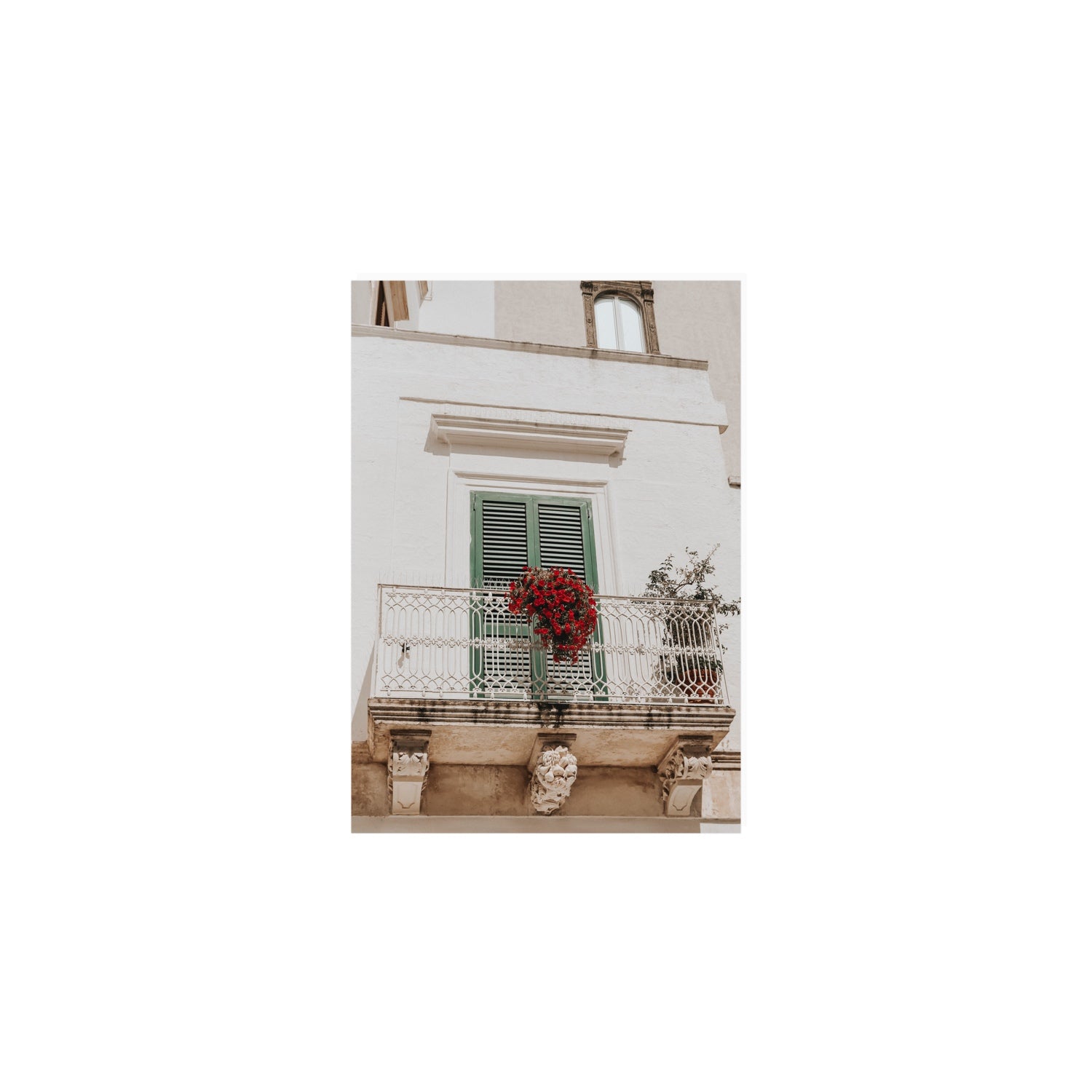 Balcone Estivo Puglia Italian wall art A5, 21 x 14.8 cm unframed fine art canvas