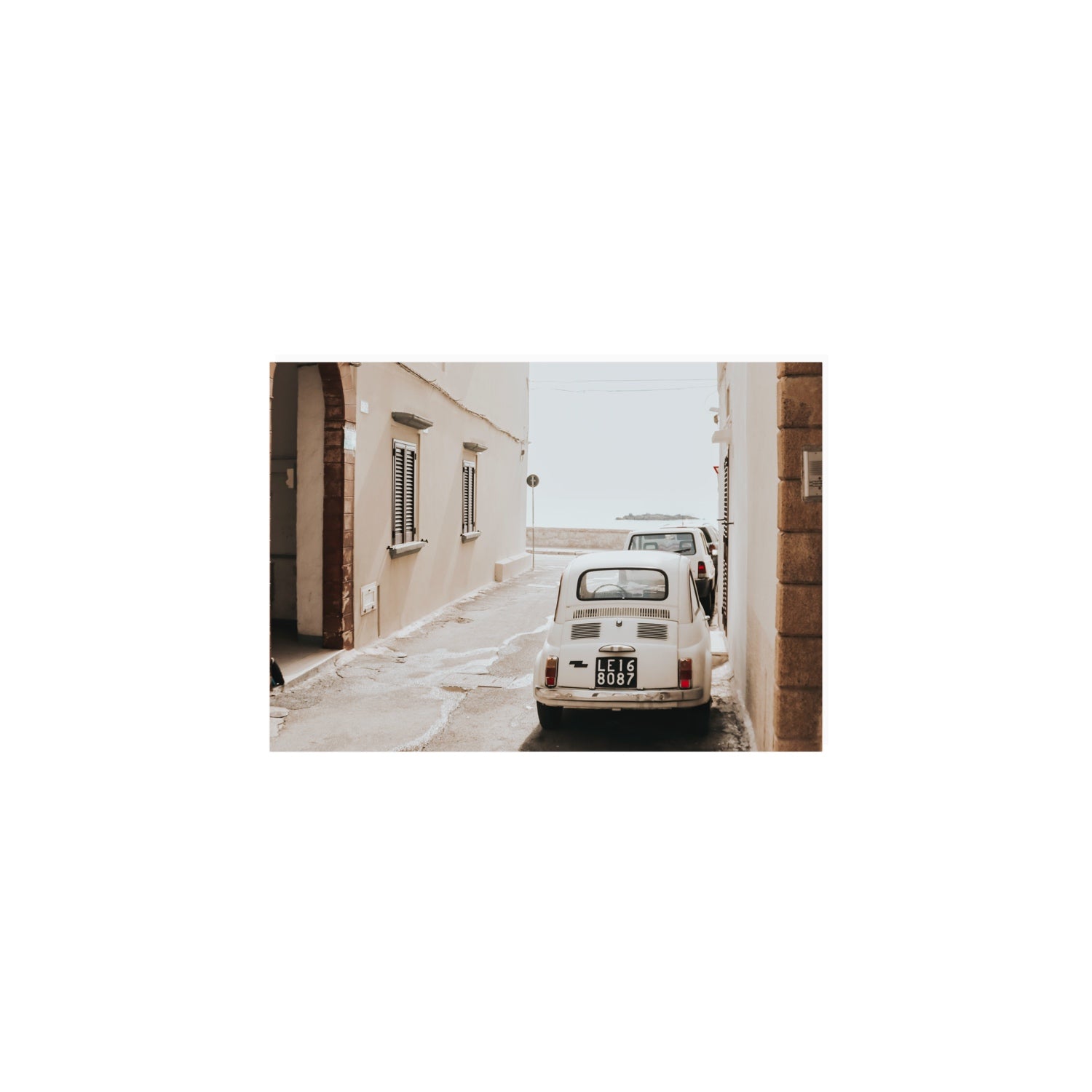 Bambini Lane Puglia Italian wall art A5, 21 x 14.8 cm unframed fine art canvas