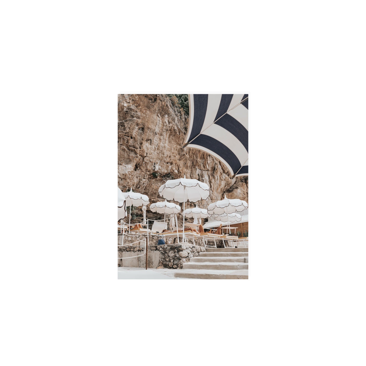 Rocky Refuge fine art print, Positano, Italy, A5 · 21 x 14.8 cm, Unframed, Fine Art Canvas