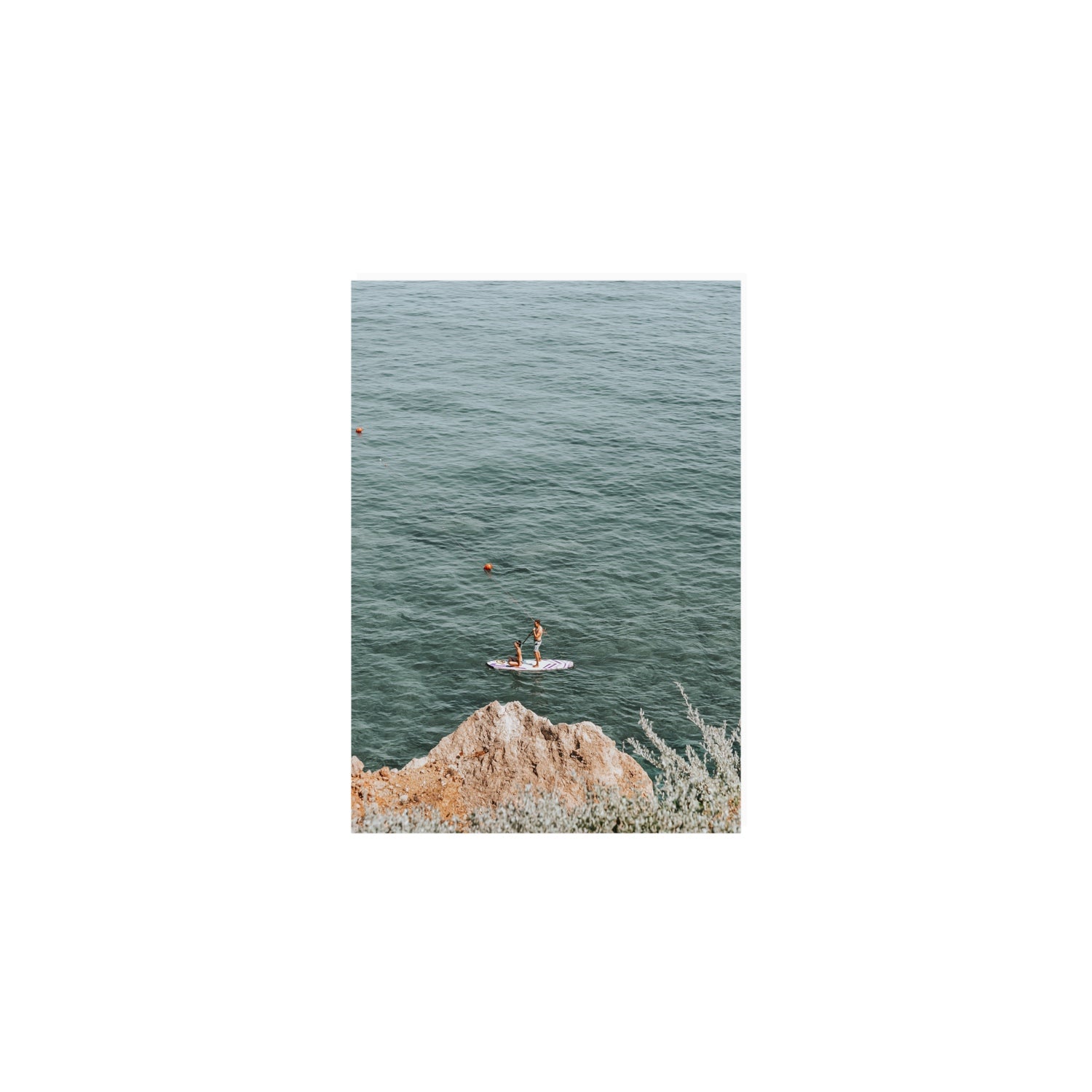 Into The Vibe Without Getting Wet Tuscany coastal wall art A5, 21 x 14.8 cm unframed fine art canvas