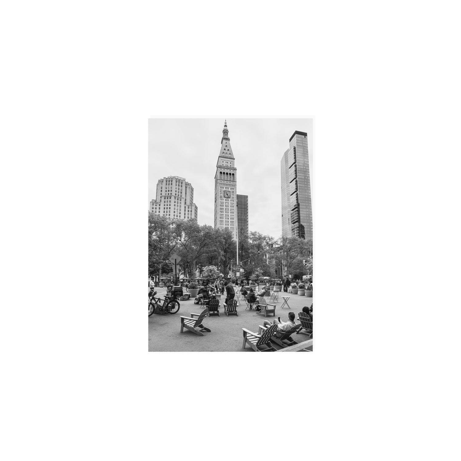 Timeless New York New York NYC Black & White wall art A5, 21 x 14.8 cm unframed fine art canvas