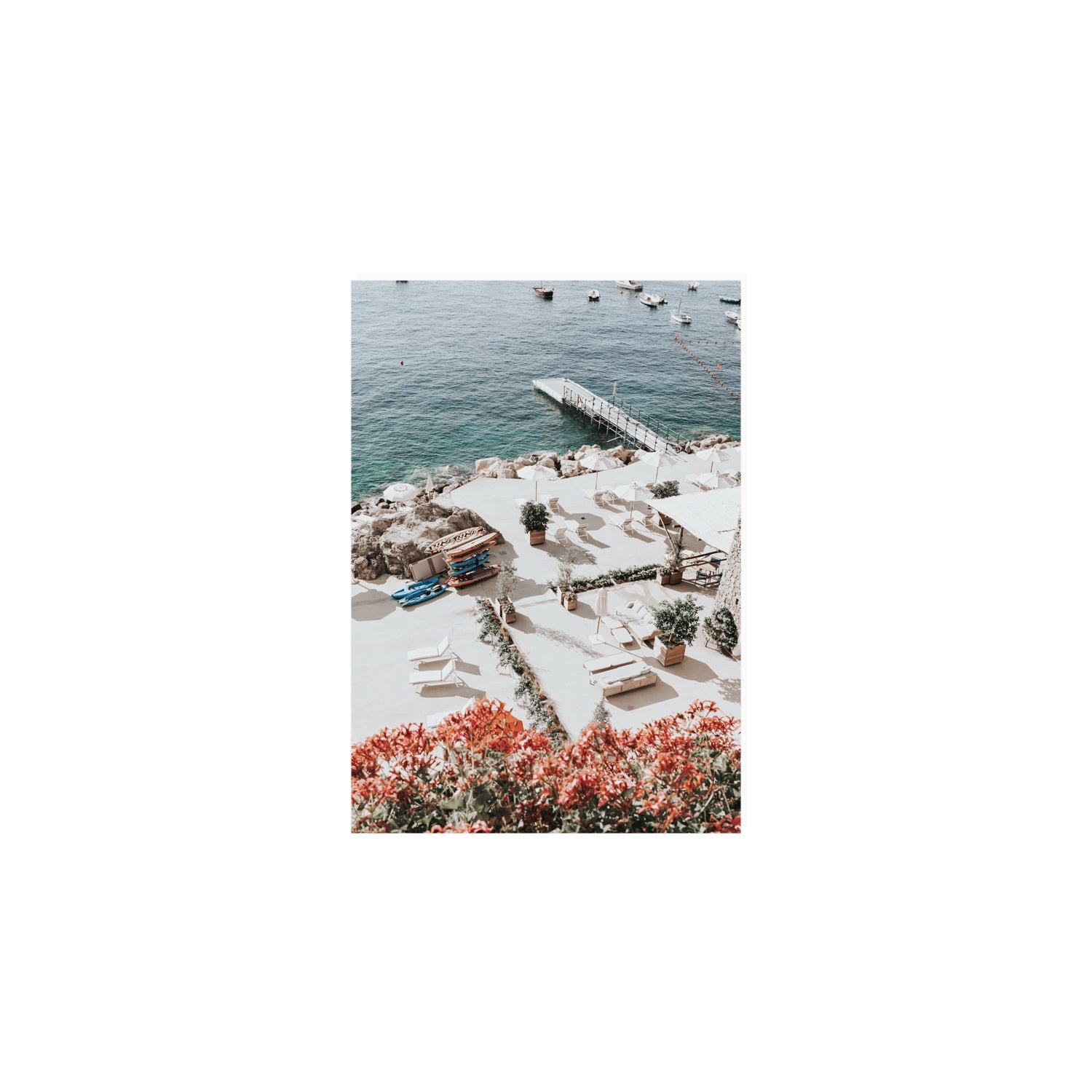 A Work of Art Amalfi coastal wall art A5, 21 x 14.8 cm unframed fine art canvas