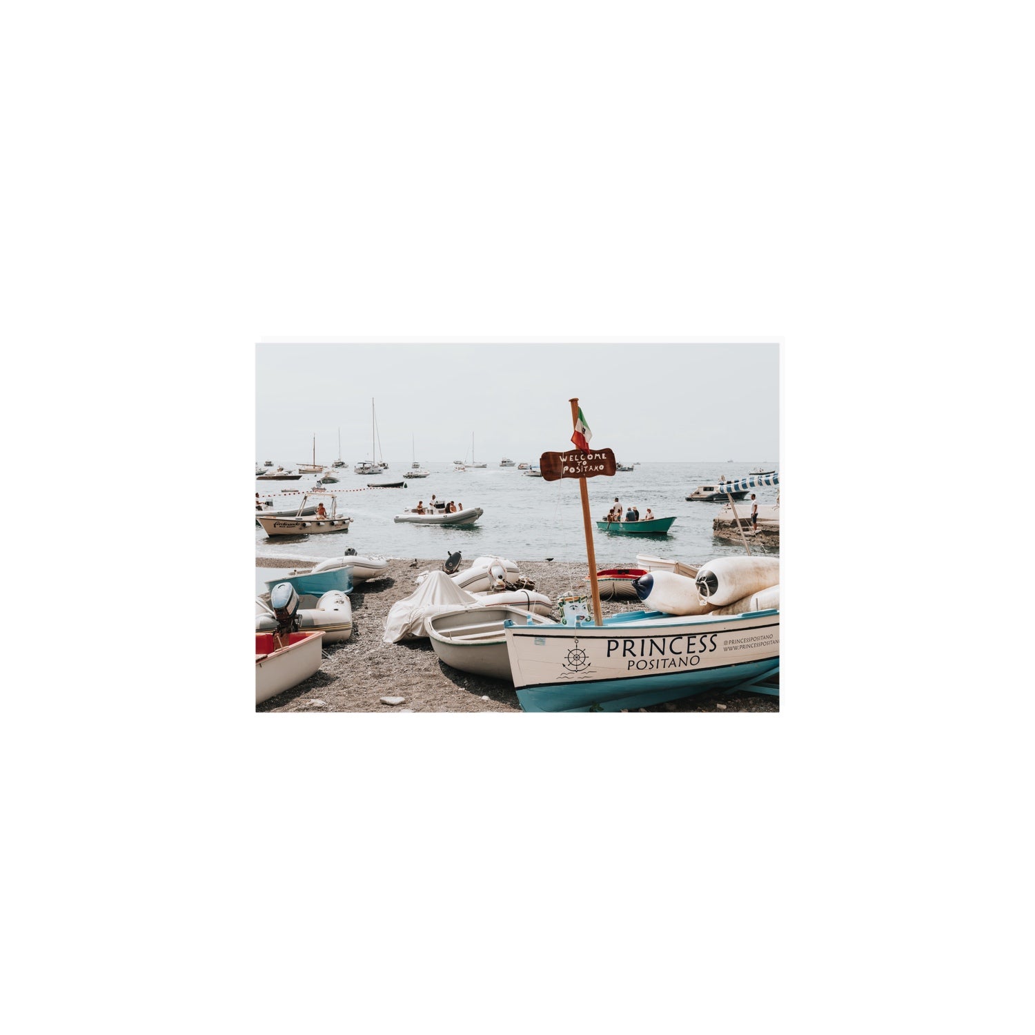Princess Positano fine art print, Positano, Italy, A5 · 21 x 14.8 cm, Unframed, Fine Art Canvas