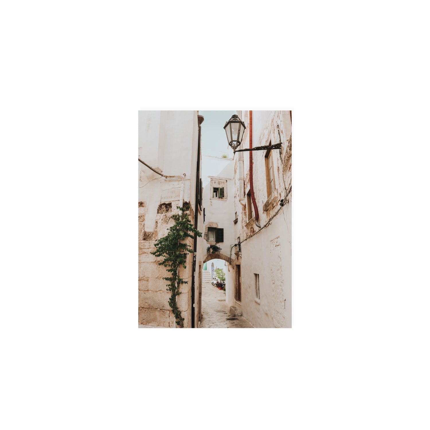 Labyrinth Lanes Puglia Ostuni Italian wall art A5, 21 x 14.8 cm unframed fine art canvas