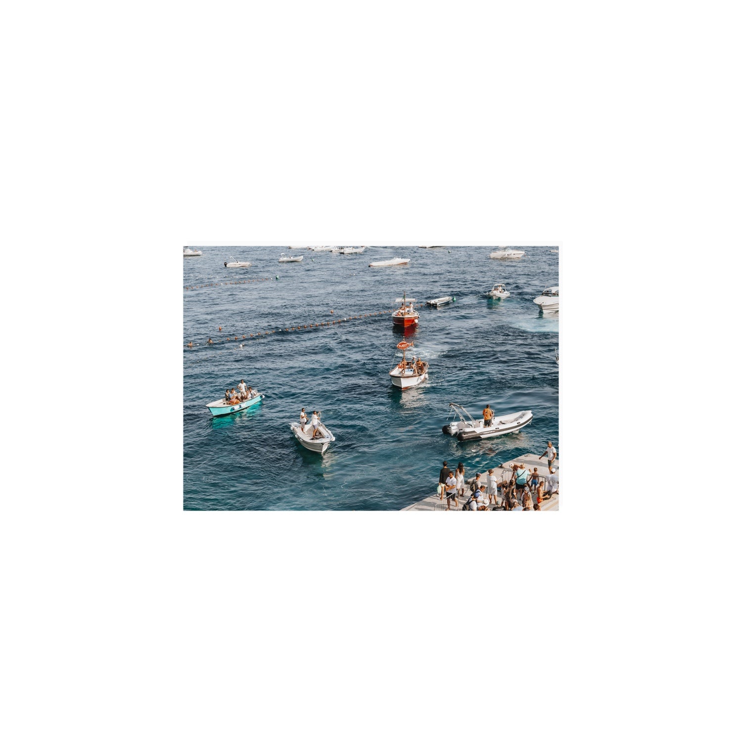 Nautical Parade Positano wall art A5, 21 x 14.8 cm unframed fine art canvas