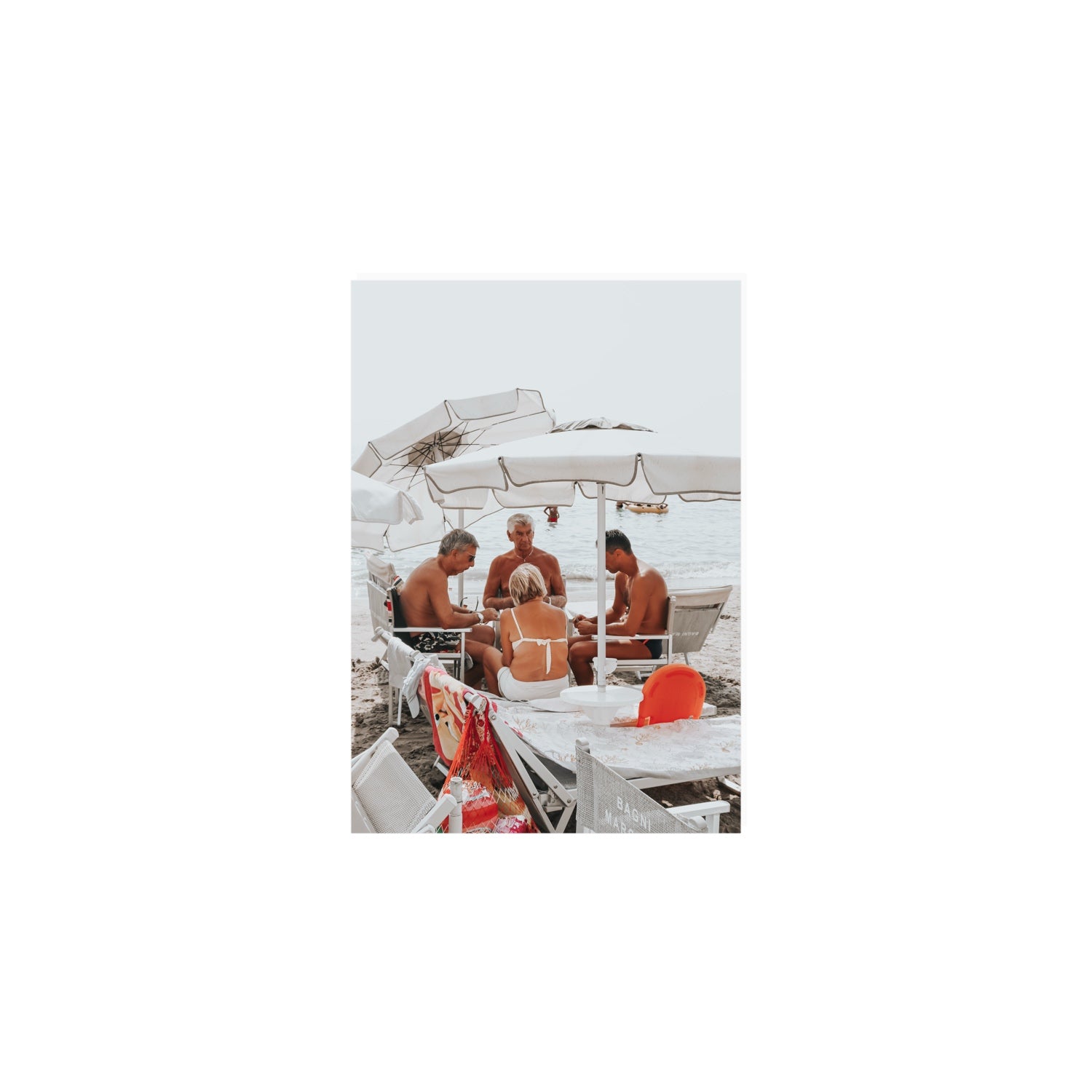 Luck Of The Draw fine art print, Alassio, Italy, A5 · 21 x 14.8 cm, Unframed, Fine Art Canvas