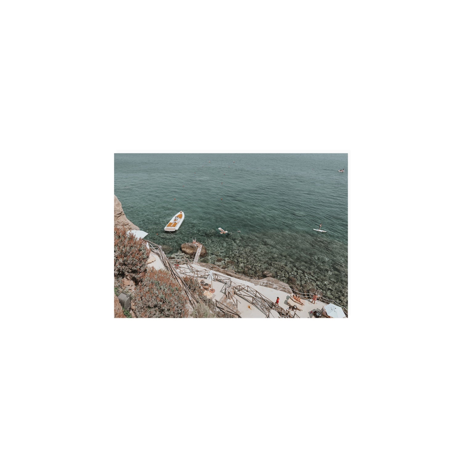 The Lagoon Tuscany coastal Italian wall art A5, 21 x 14.8 cm unframed fine art canvas