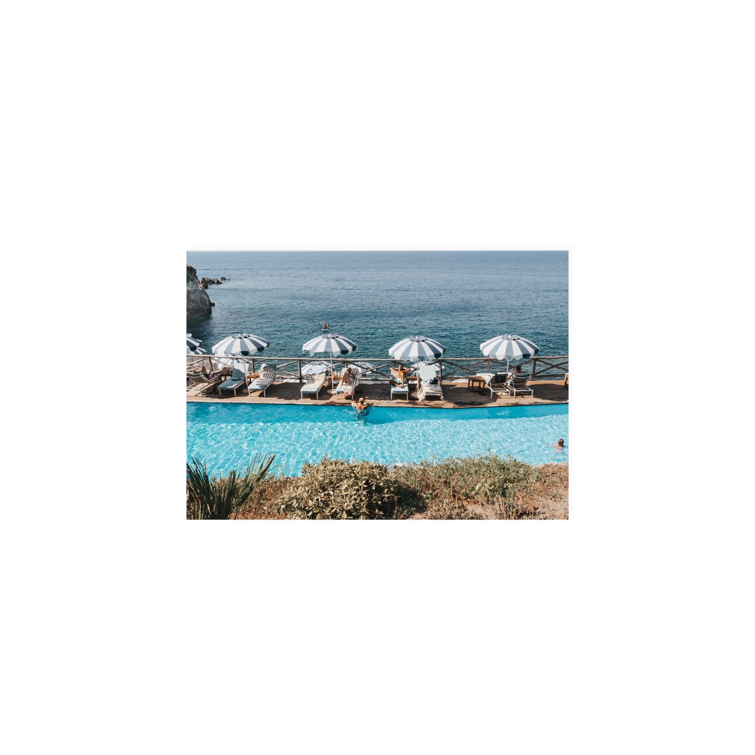 Hues Of Blues fine art print, Ischia, Italy, A5 · 21 x 14.8 cm, Unframed, Fine Art Canvas