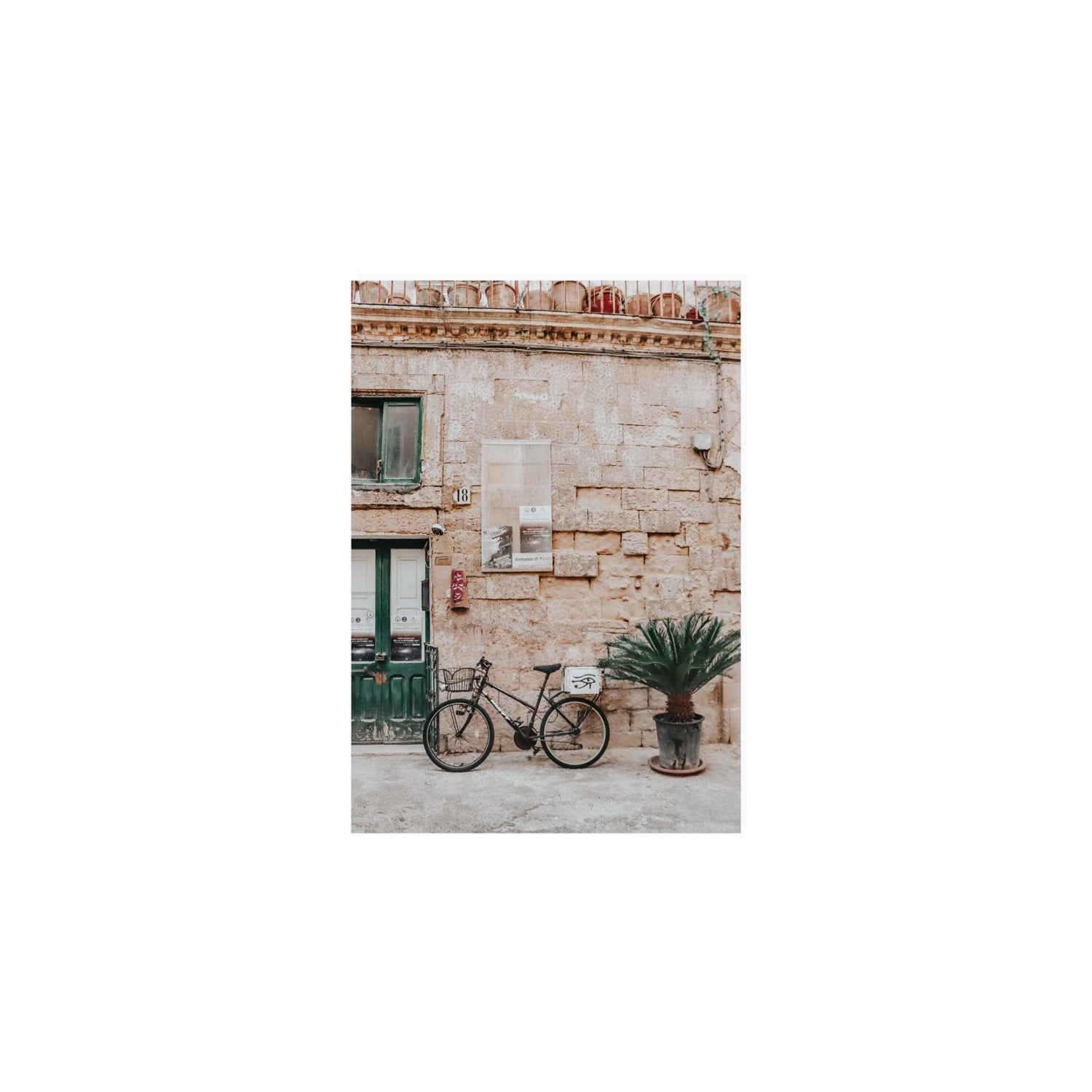Salento Streets Puglia Lecce Italian wall art A5, 21 x 14.8 cm unframed fine art canvas