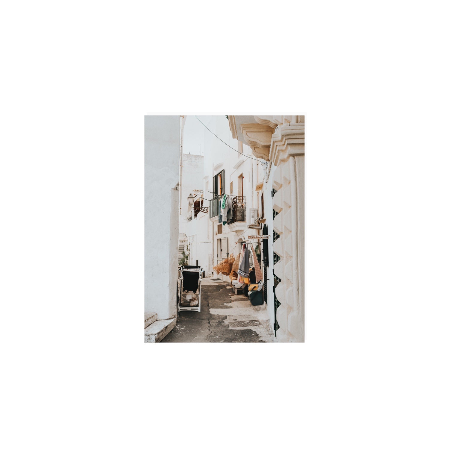 Hanging Harmony Puglia Italian wall art A5, 21 x 14.8 cm unframed fine art canvas