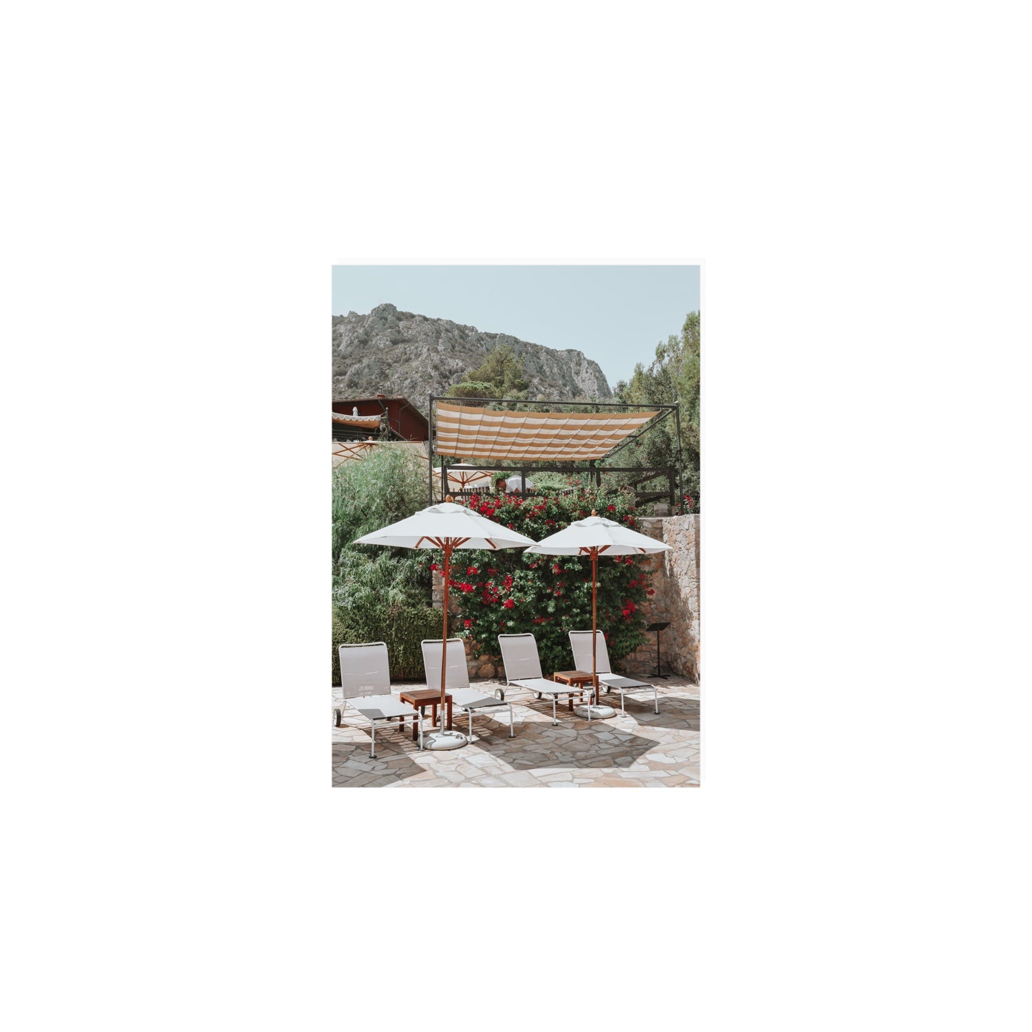 Shades of Leisure Tuscany coastal Italian wall art A5, 21 x 14.8 cm unframed fine art canvas