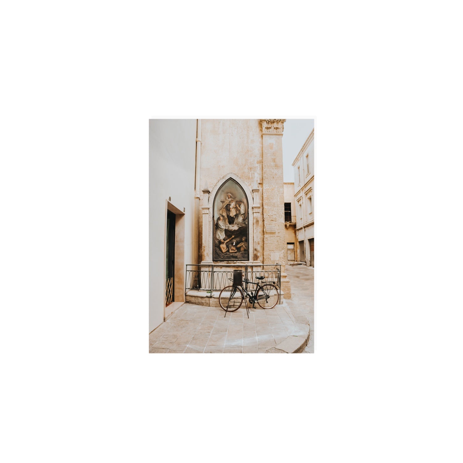 La Chiesa Puglia Otranto Italian wall art A5, 21 x 14.8 cm unframed fine art canvas