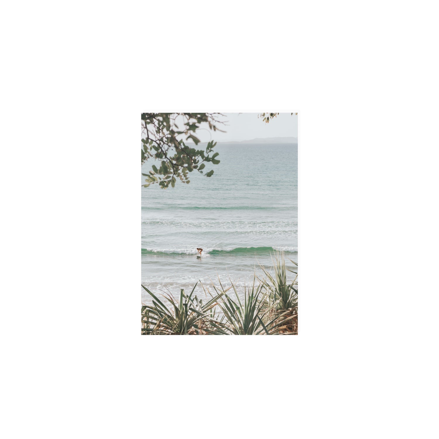 Dream Boat fine art print, Noosa, Australia, coastal scenes artwork, A5 · 21 x 14.8 cm, Unframed, Fine Art Canvas