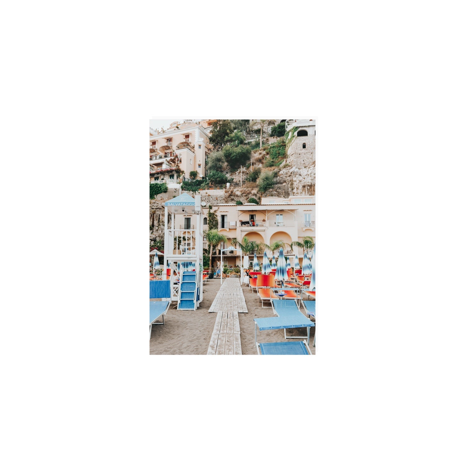 Torre Di Salvataggio fine art print, Positano, Italy, A5 · 21 x 14.8 cm, Unframed, Fine Art Canvas