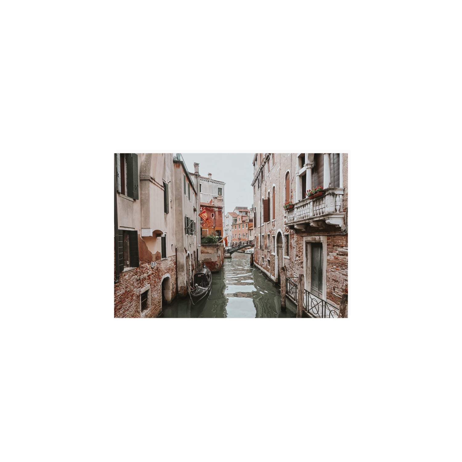 Venetian Gothic Venice Canal Italian wall art A5, 21 x 14.8 cm unframed fine art canvas