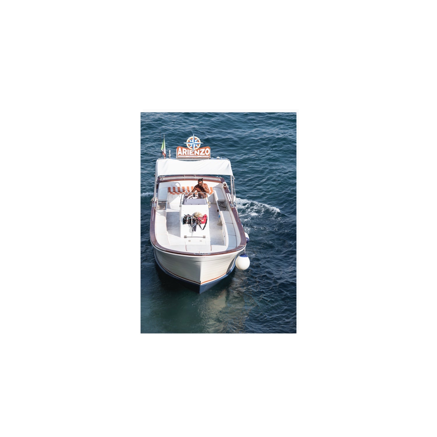 Pilota di Motoscafo fine art print, Positano, Italy, A5 · 21 x 14.8 cm, Unframed, Fine Art Canvas