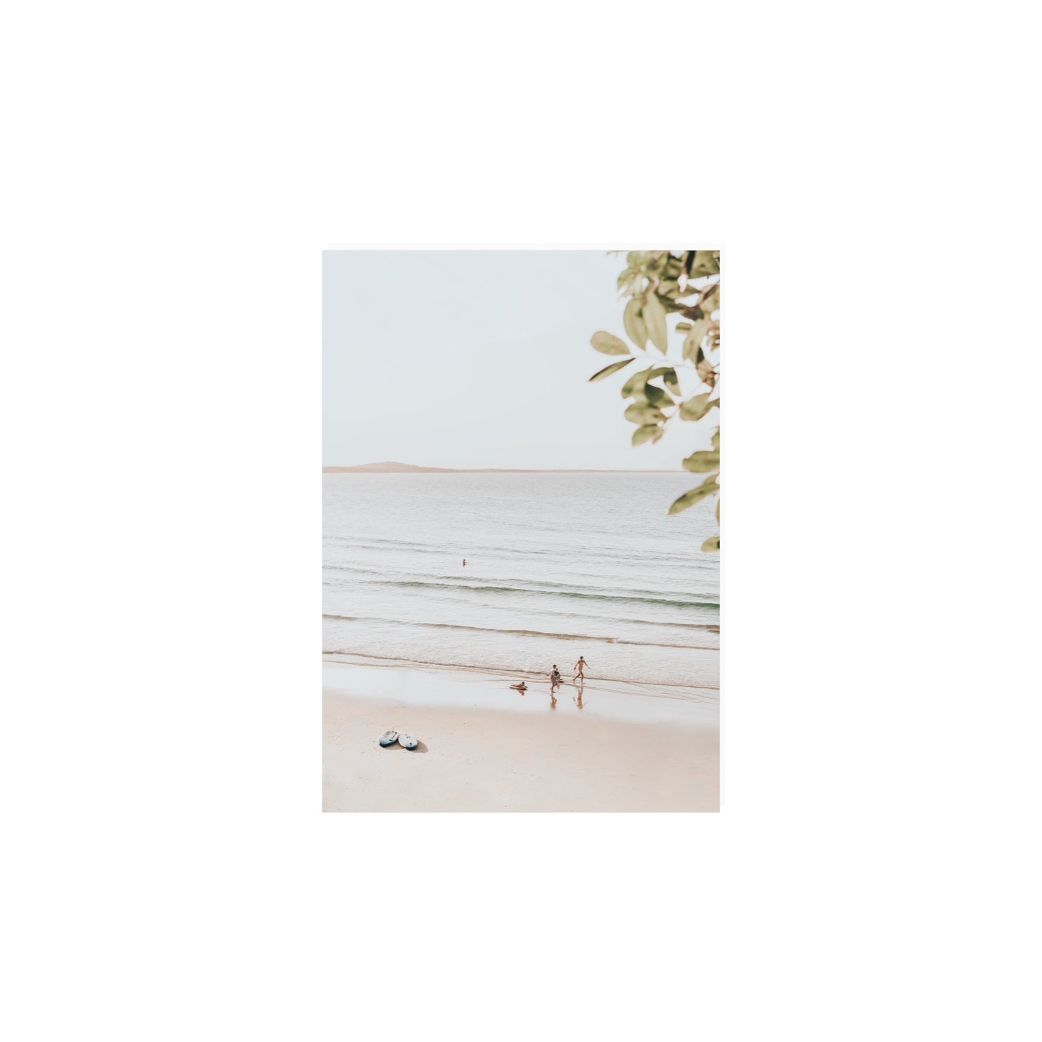 Walking On Sunshine fine art print, Noosa, Australia, coastal scenes artwork, A4 · 29.7 x 21 cm, Unframed, Fine Art Canvas
