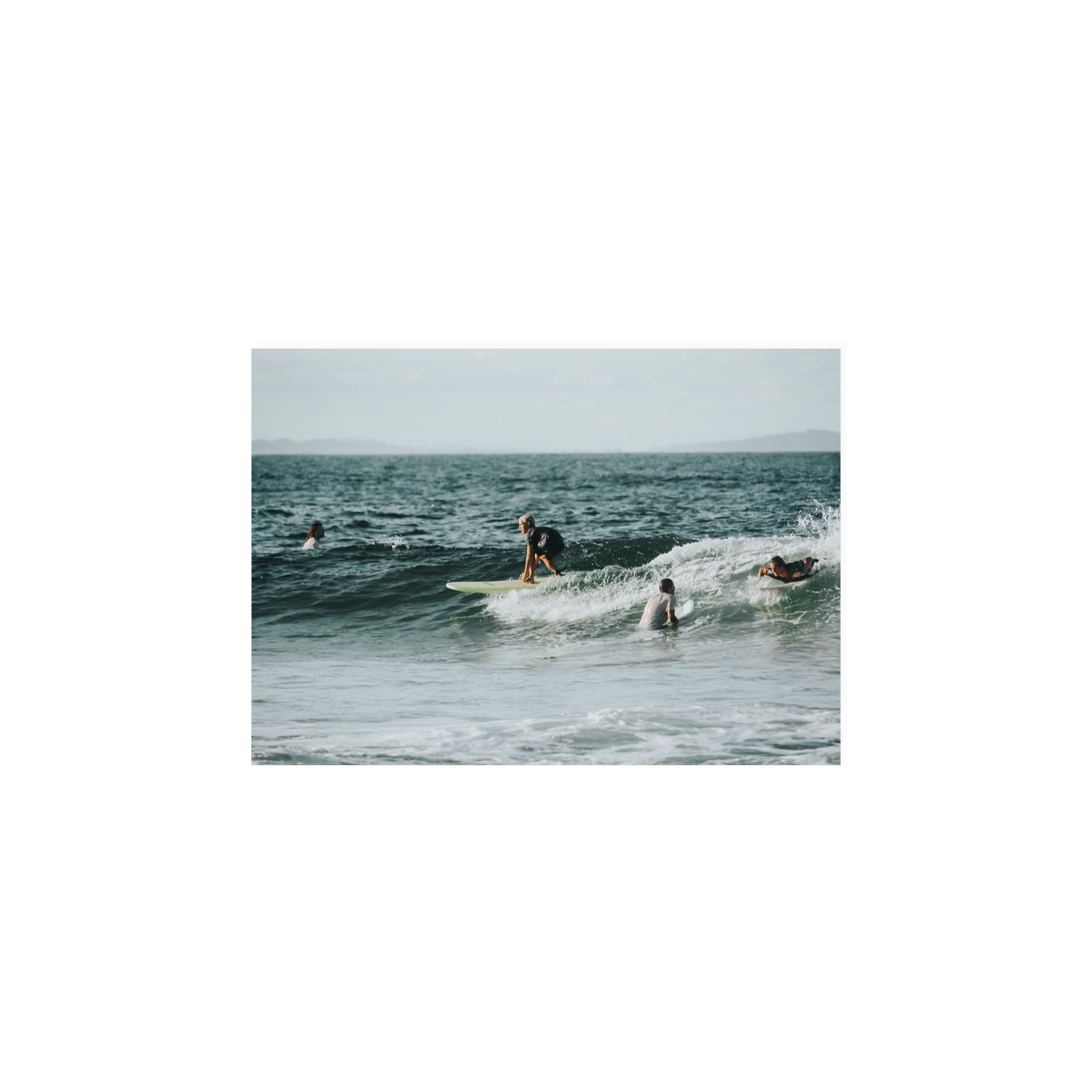 The Boys of Summer Byron Bay Surf coastal wall art A4, 29.7 x 21 cm unframed fine art canvas