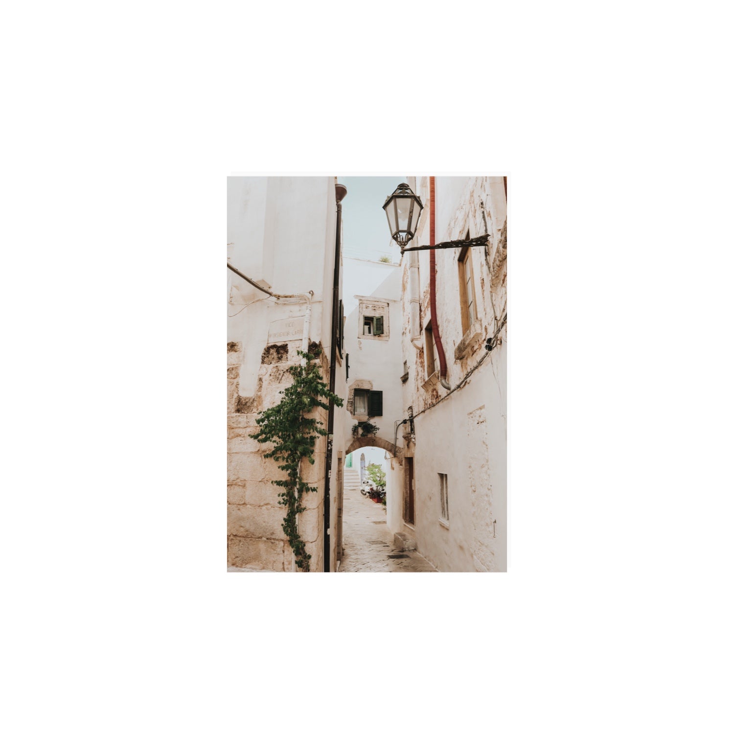 Labyrinth Lanes Puglia Ostuni Italian wall art A4, 29.7 x 21 cm unframed fine art canvas