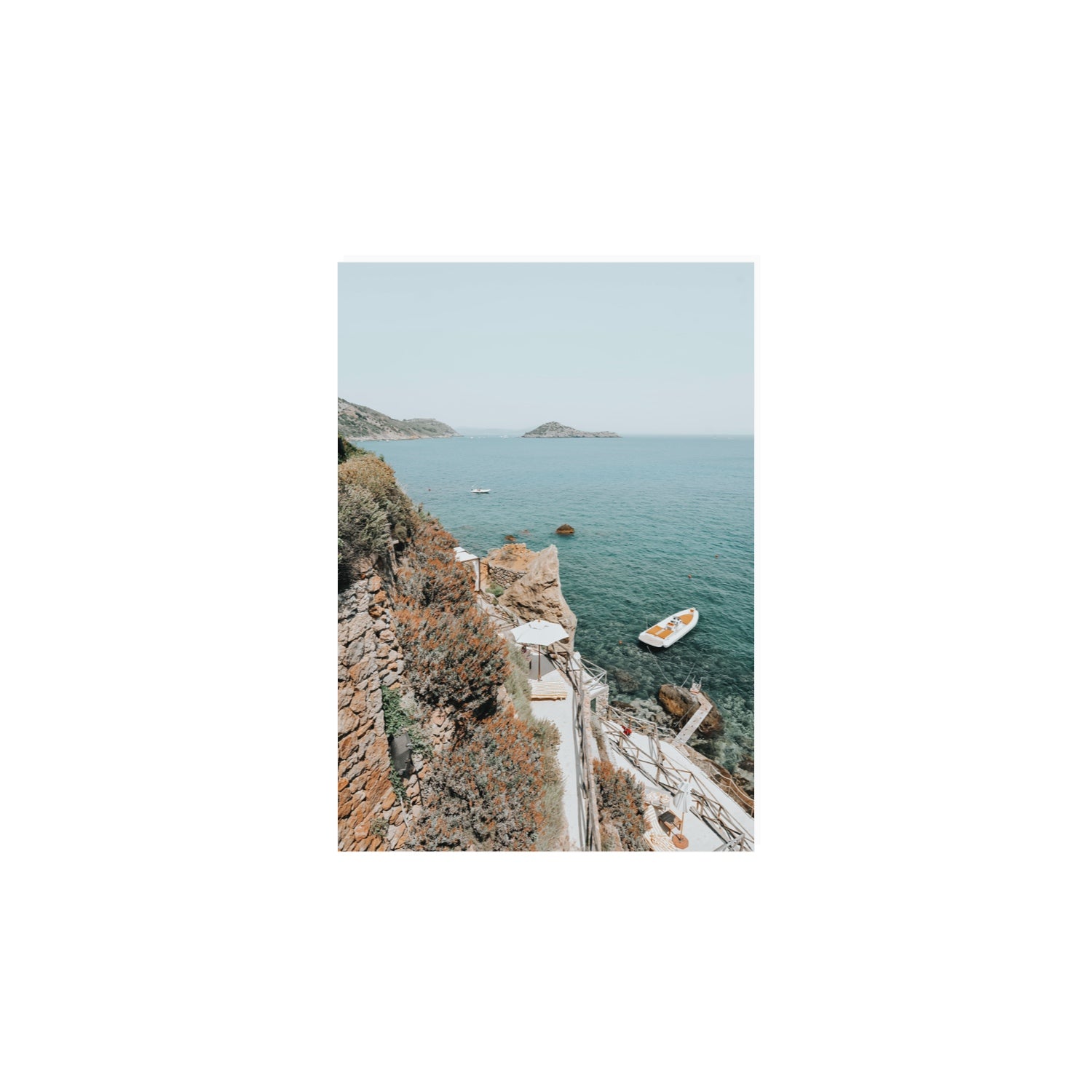 Front Row Seat Tuscany coastal wall art A4, 29.7 x 21 cm unframed fine art canvas