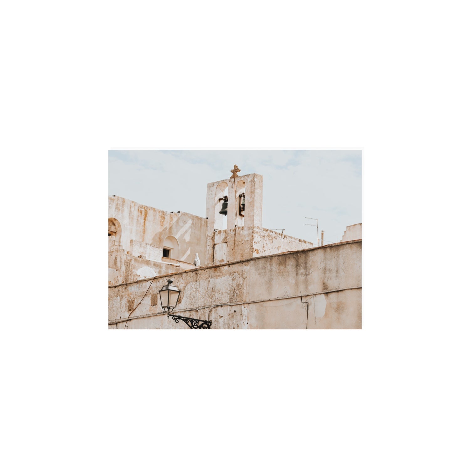 Ancient Bells Puglia Gallipoli Italian wall art A4, 29.7 x 21 cm unframed fine art canvas