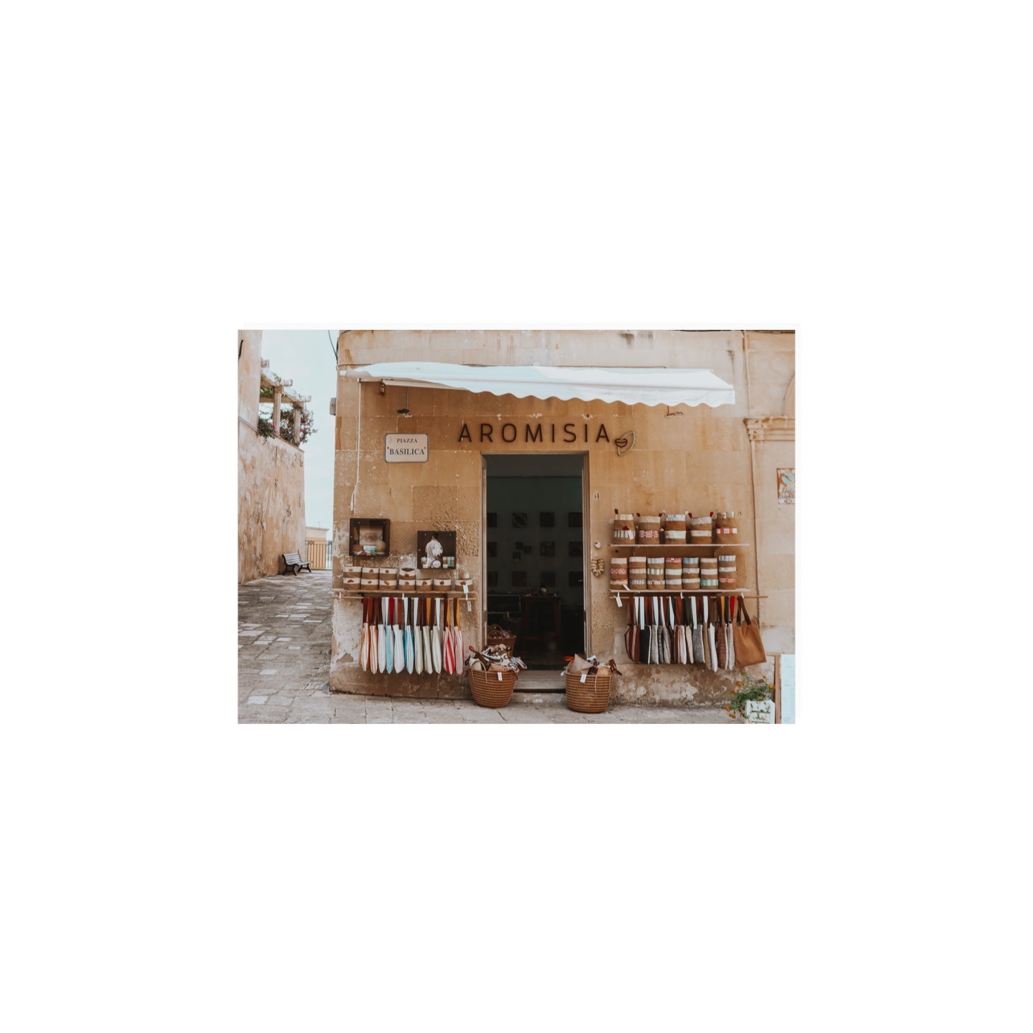 Aromisia Puglia Otranto Italian wall art A4, 29.7 x 21 cm unframed fine art canvas