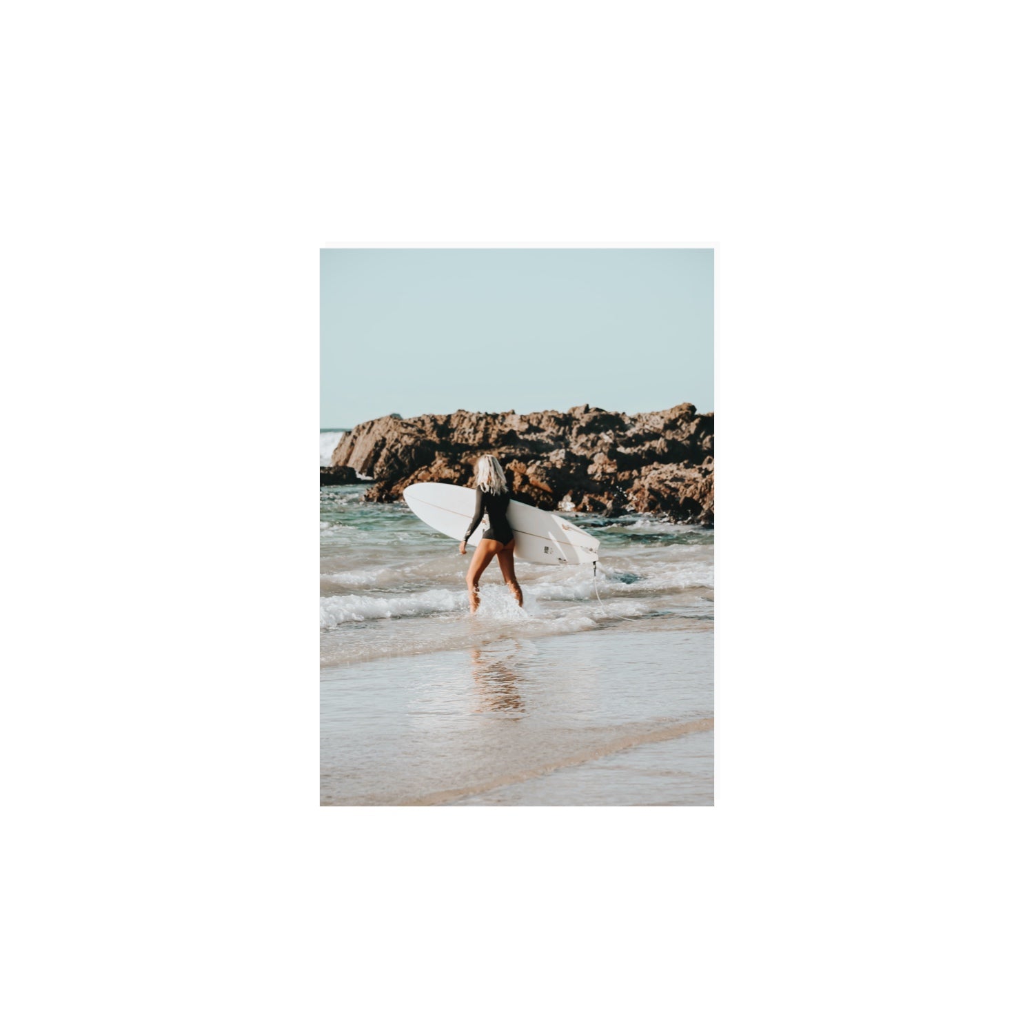 Bethany Byron Bay Surf coastal decor wall art A4, 29.7 x 21 cm unframed fine art canvas