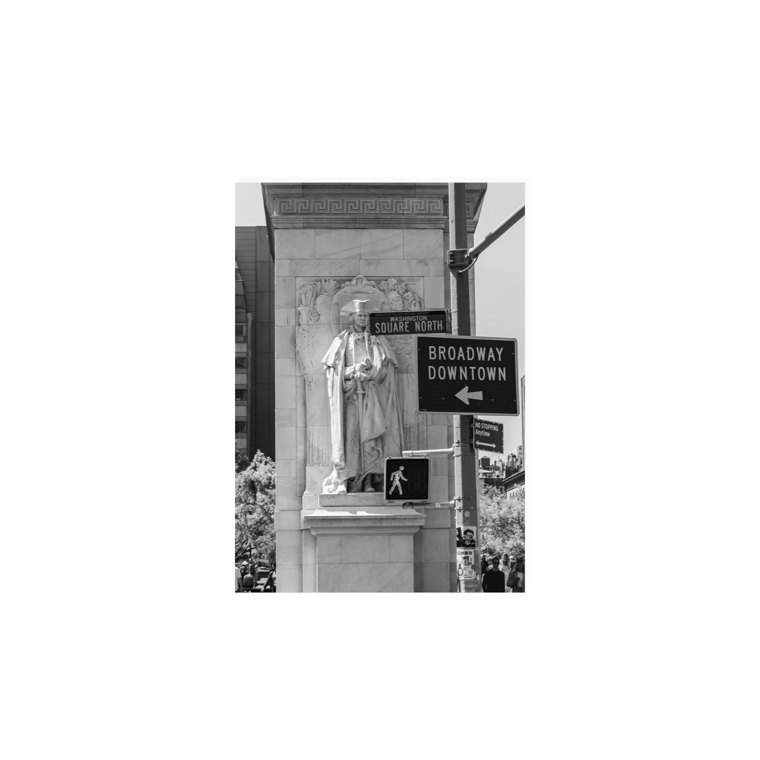 Silent Sentinels New York NYC Black & White wall art A4, 29.7 x 21 cm unframed fine art canvas