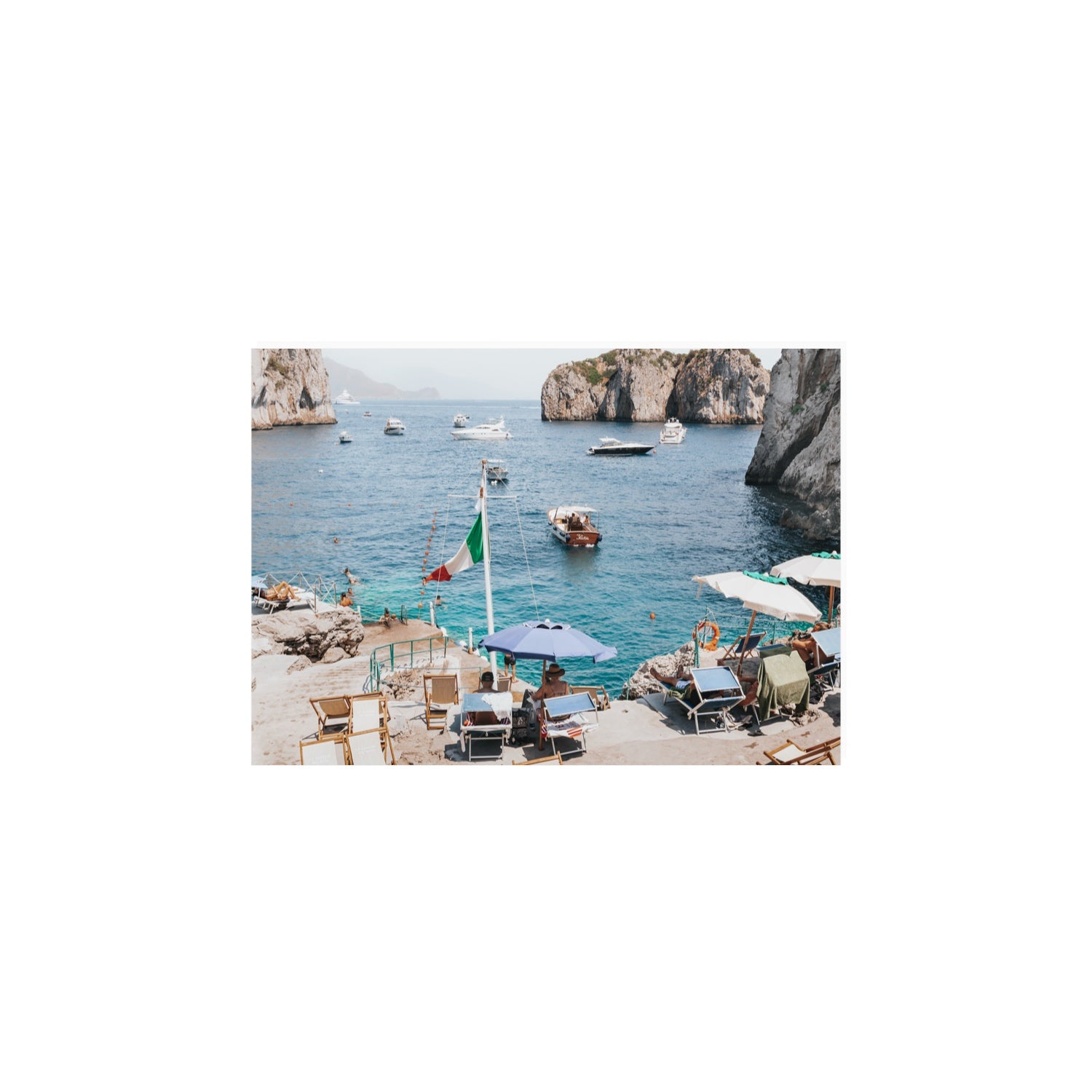 Smooth Sailing fine art print, Capri, Italy, A4 · 29.7 x 21 cm, Unframed, Fine Art Canvas