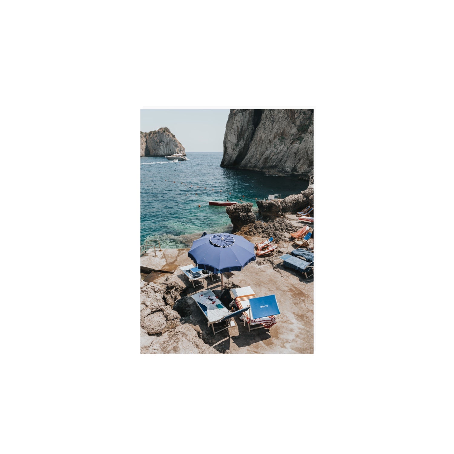 Lonely Loungers fine art print, Capri, Italy, A4 · 29.7 x 21 cm, Unframed, Fine Art Canvas
