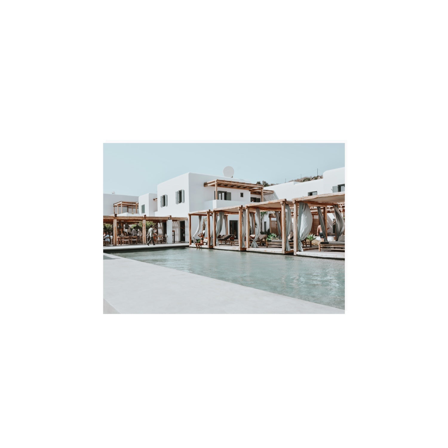 Polytelís Mykonos Greek island wall art A4, 29.7 x 21 cm unframed fine art canvas