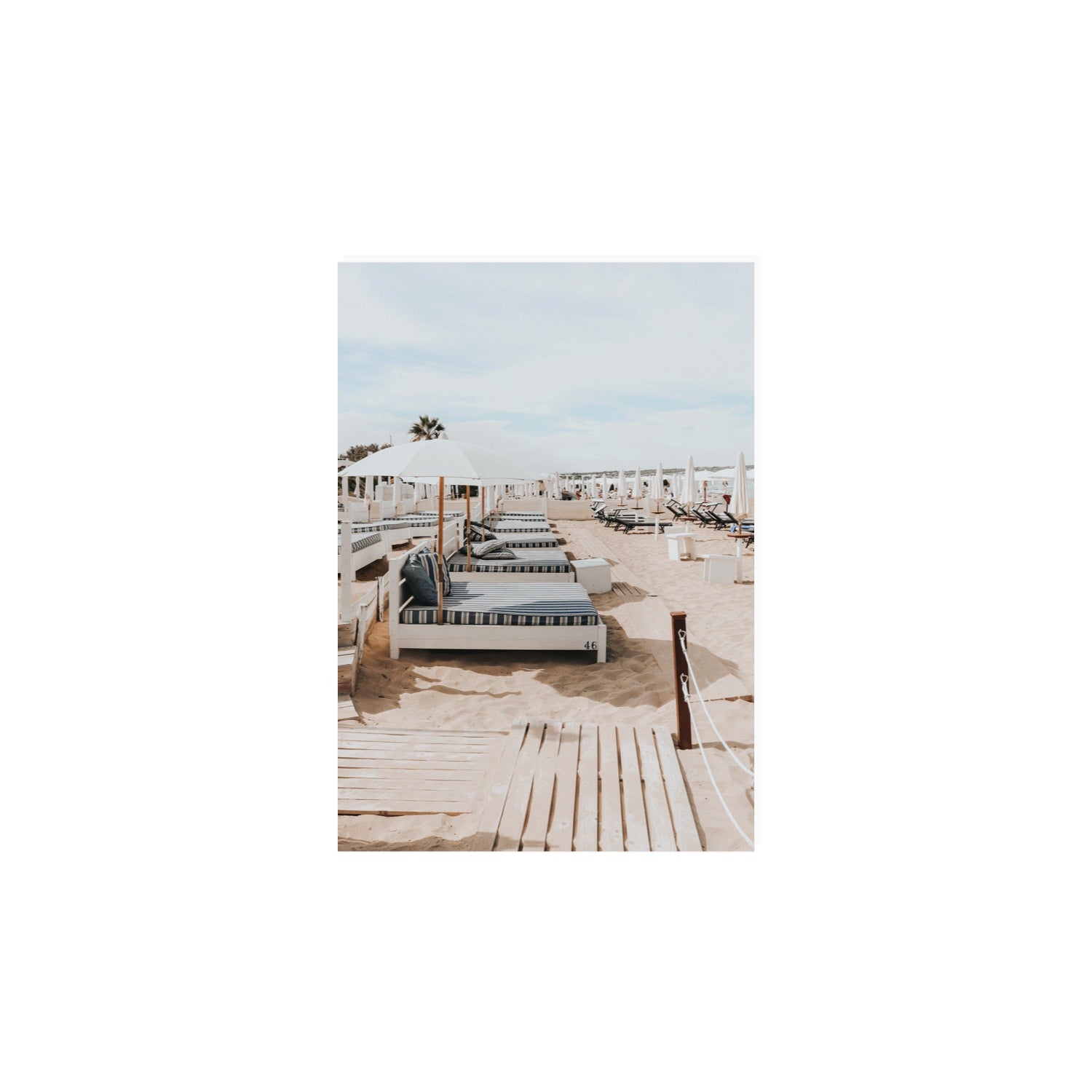 Coastal Repose Puglia beach Mediterranean fine art print A4, 29.7 x 21 cm unframed fine art canvas
