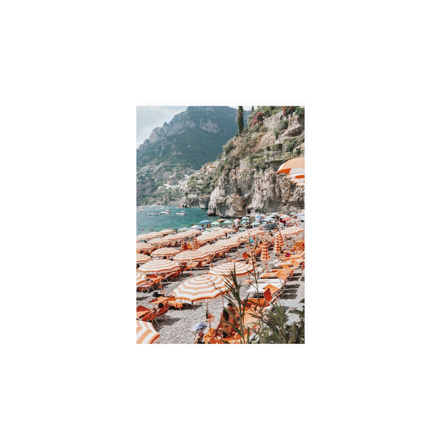 Bagni d'Arienzo Positano decor wall art A4, 29.7 x 21 cm unframed fine art canvas