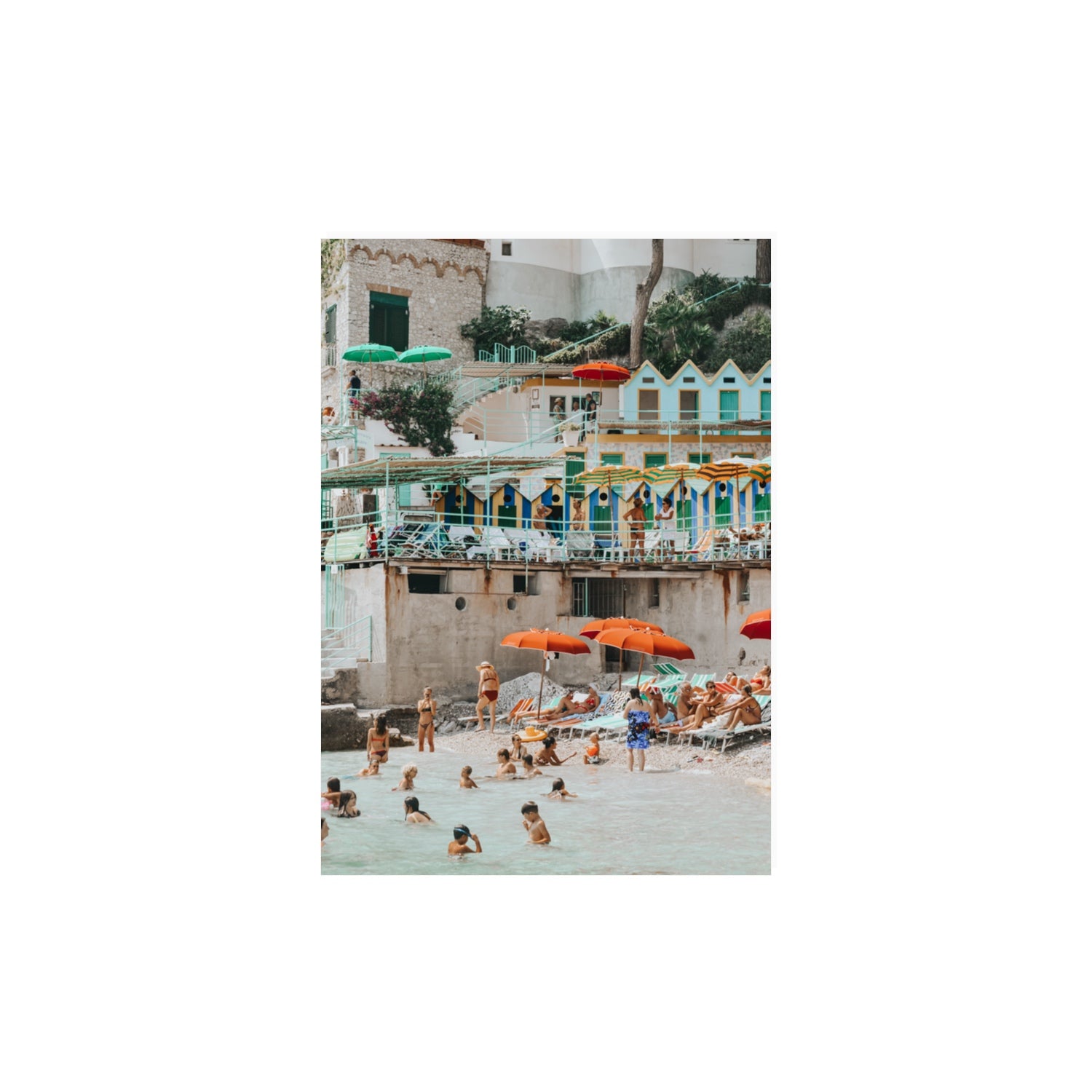 Kaleidoscope Capri coastal Mediterranean wall art A3, 42 x 29.7 cm unframed fine art canvas
