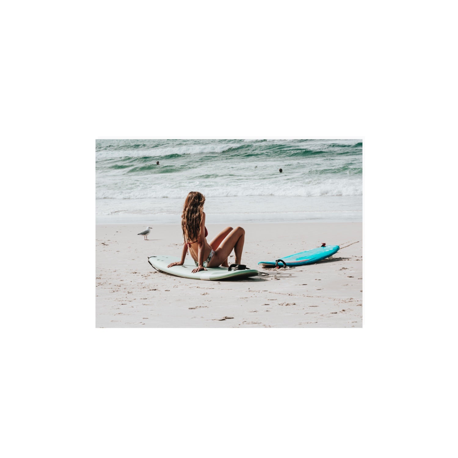 Ciao Bella Byron Bay Surf coastal wall art A3, 42 x 29.7 cm unframed fine art canvas