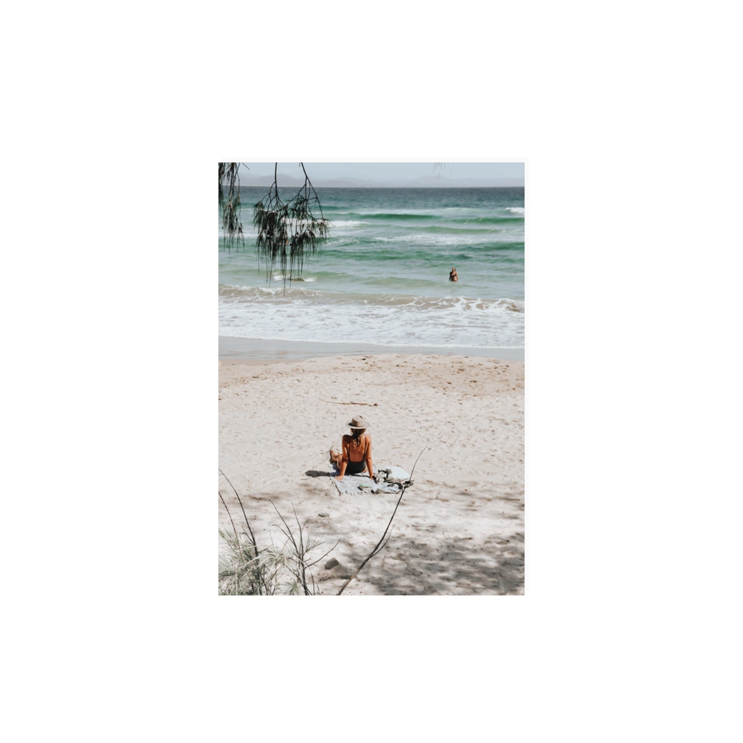 Take It Easy Byron Bay beach coastal decor wall art A3, 42 x 29.7 cm unframed fine art canvas