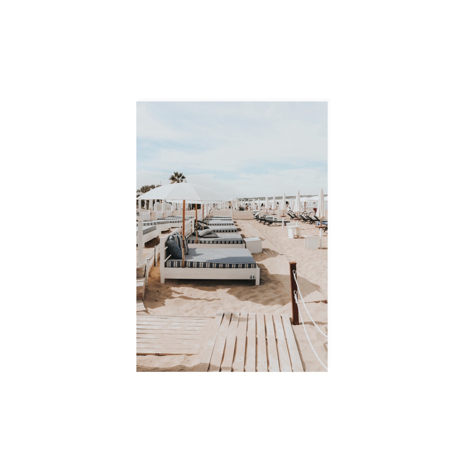 Coastal Repose Puglia beach Mediterranean fine art print A3, 42 x 29.7 cm unframed fine art canvas