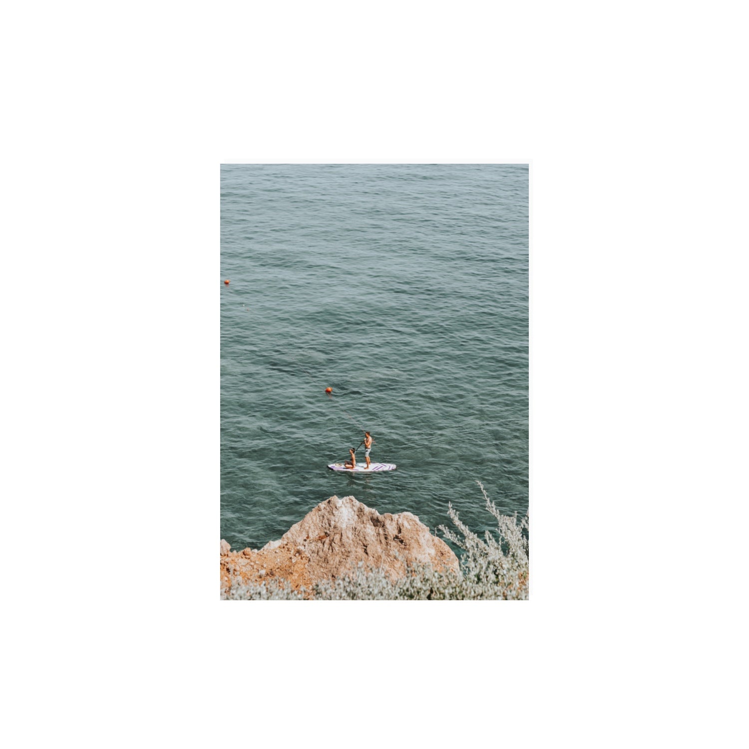 Into The Vibe Without Getting Wet Tuscany coastal wall art A3, 42 x 29.7 cm unframed fine art canvas