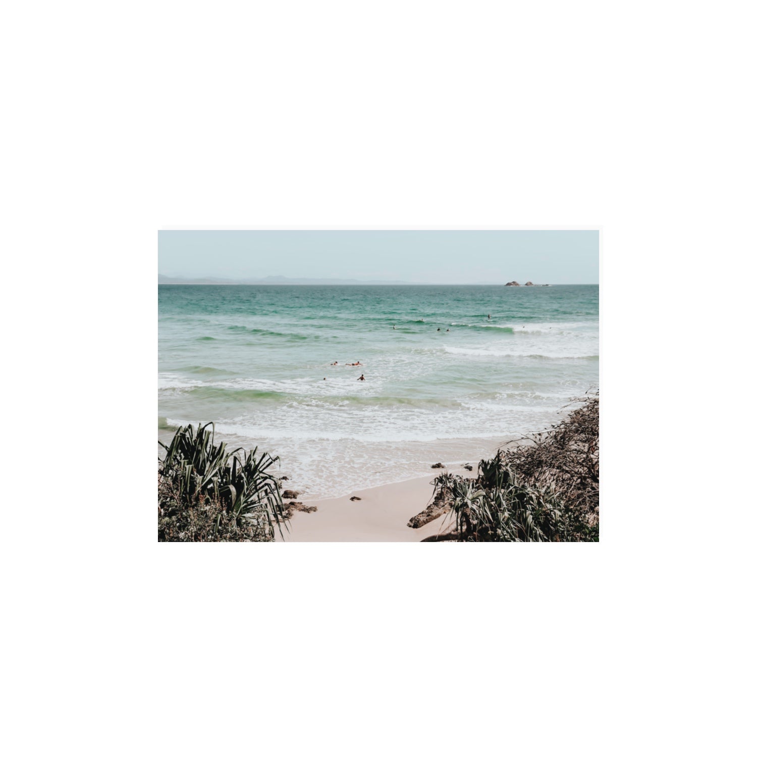 Surf City Byron Bay Surf coastal wall art A3, 42 x 29.7 cm unframed fine art canvas