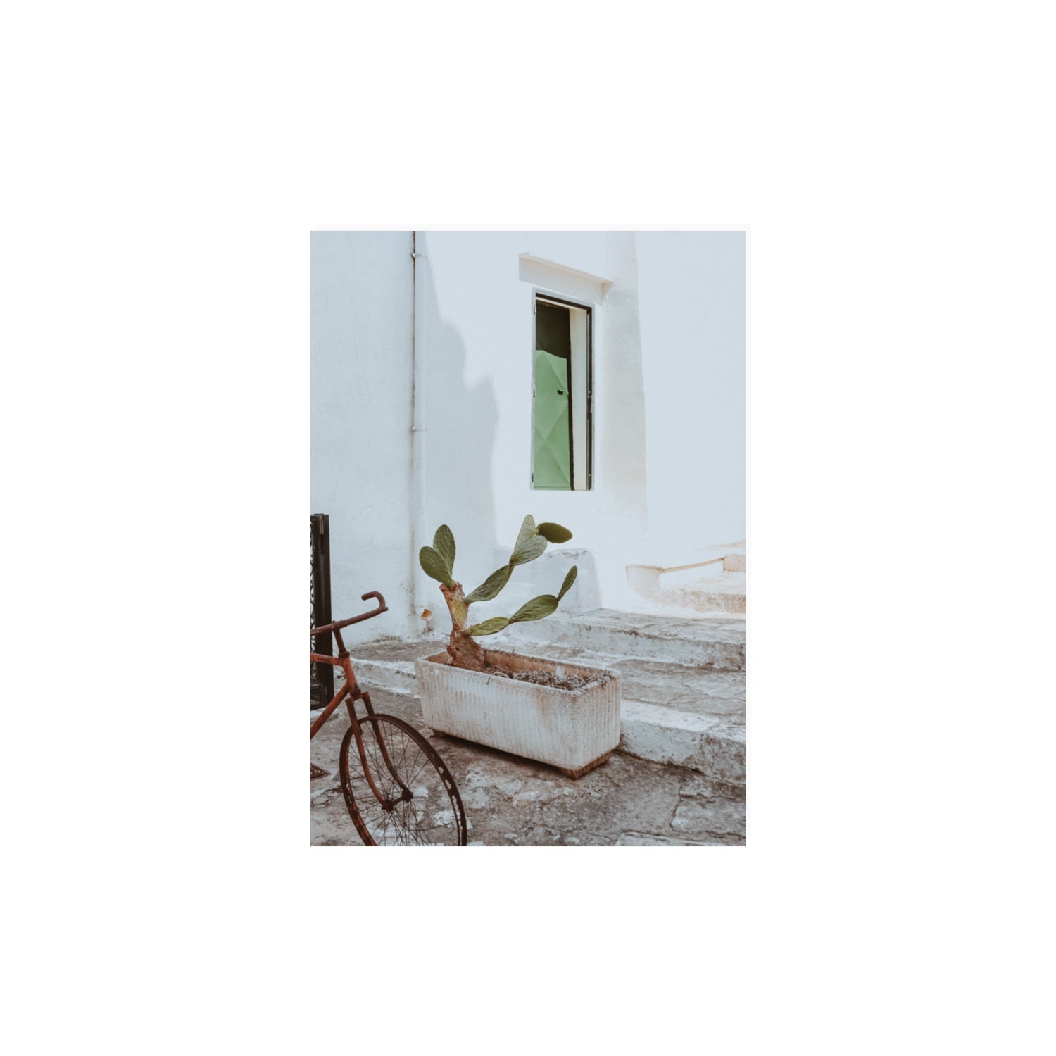 Simple Harmony Puglia Mediterranean wall art A3, 42 x 29.7 cm unframed fine art canvas